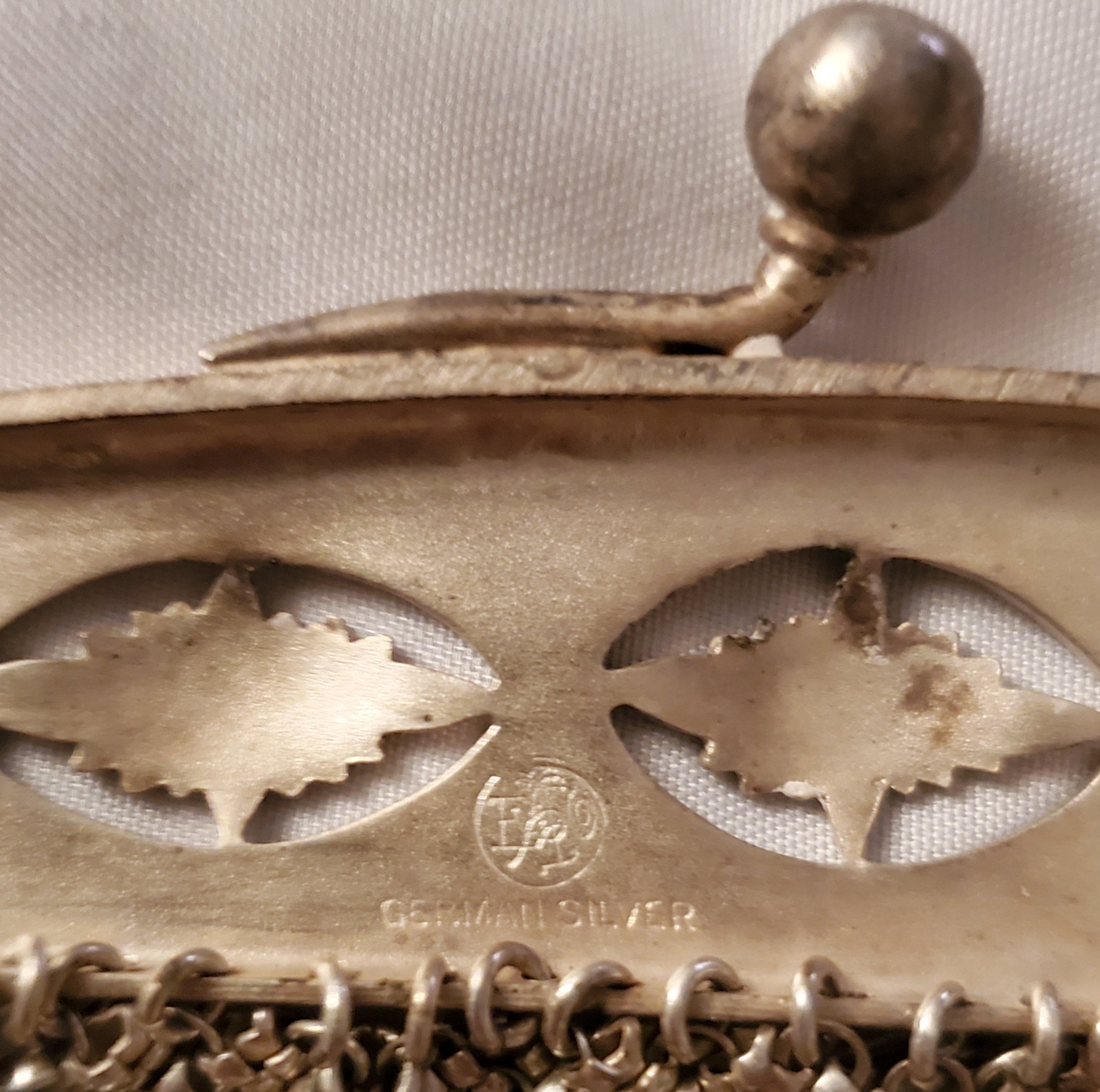 German silver mesh bag hotsell